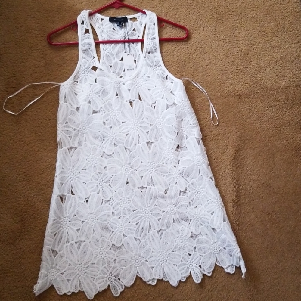 White Floral Dress with Openings